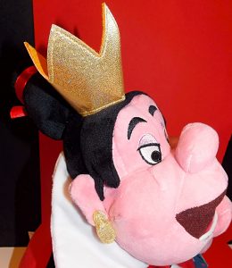 Queen of Hearts Disney Store Plush face